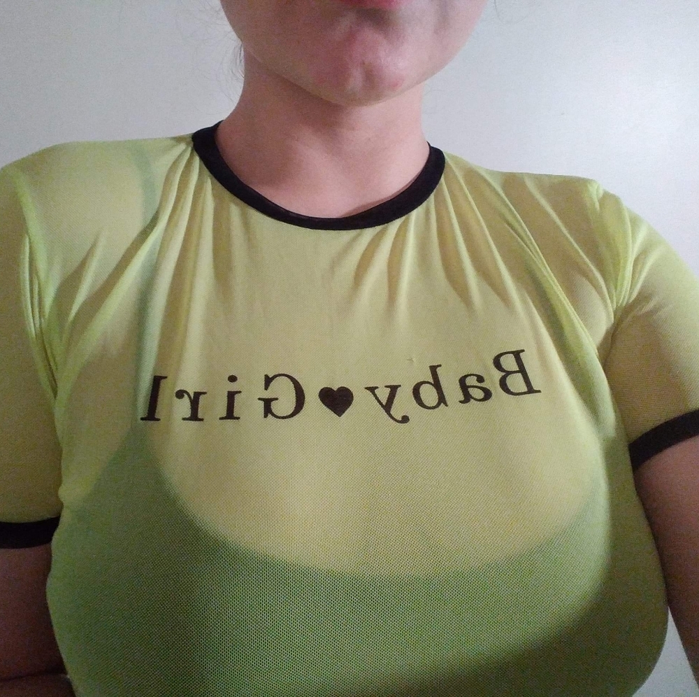 Neon baby girl crop top